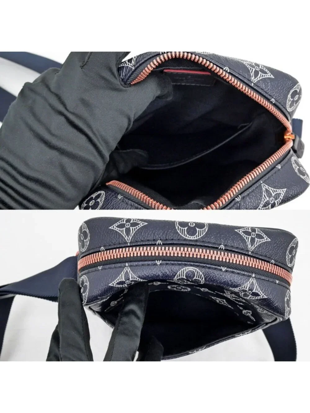 Louis Vuitton Danuve PM Monogram Shoulder Bag Navy